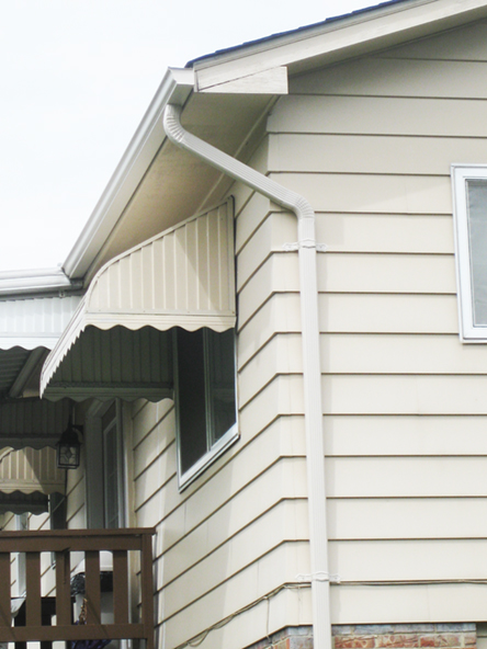 Gutter downspout installation